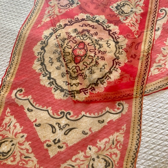 Chiffon scarf from the 1950s - Picture 4 of 9